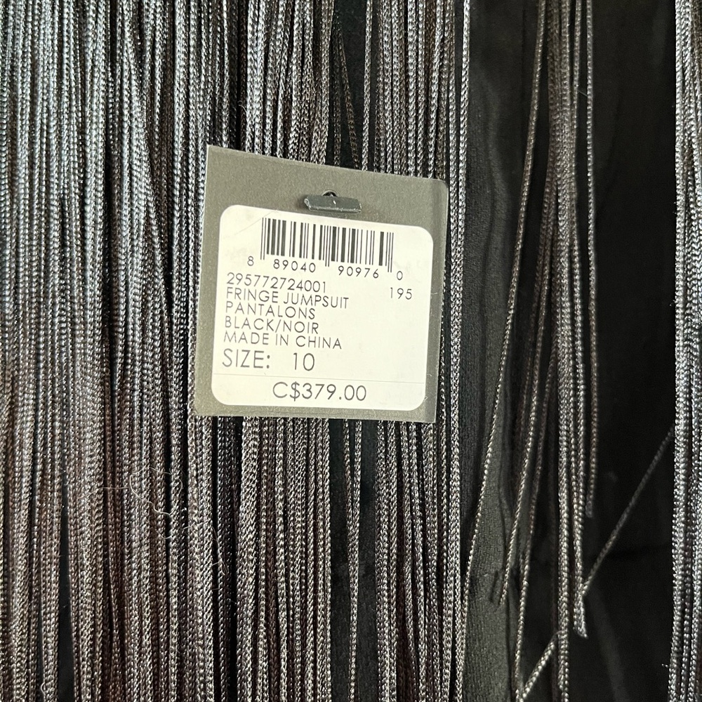 Blanc Noir Metallic Fringe Jumpsuit